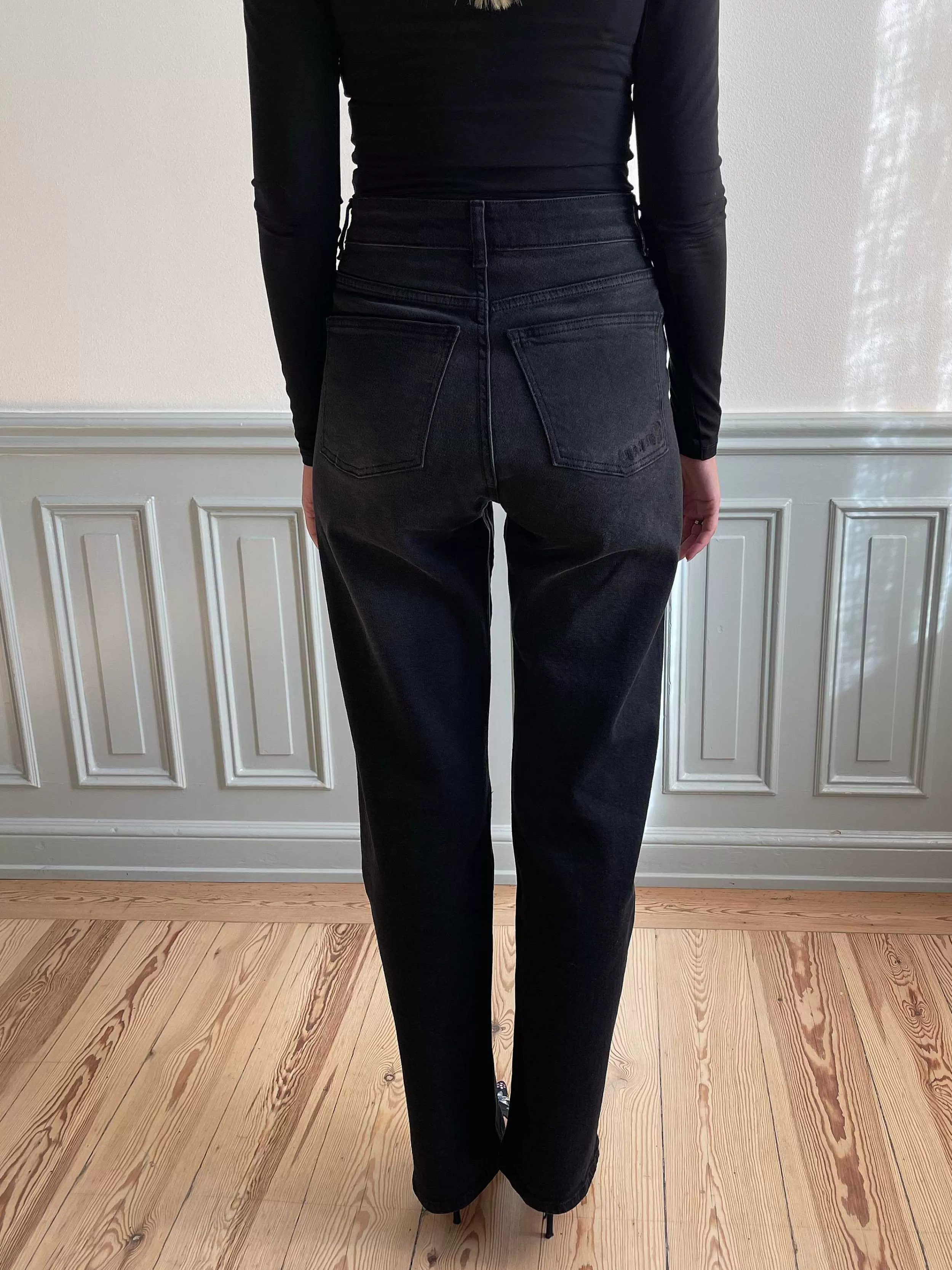 Jeans*Djerf Avenue Rette Jeans Svart